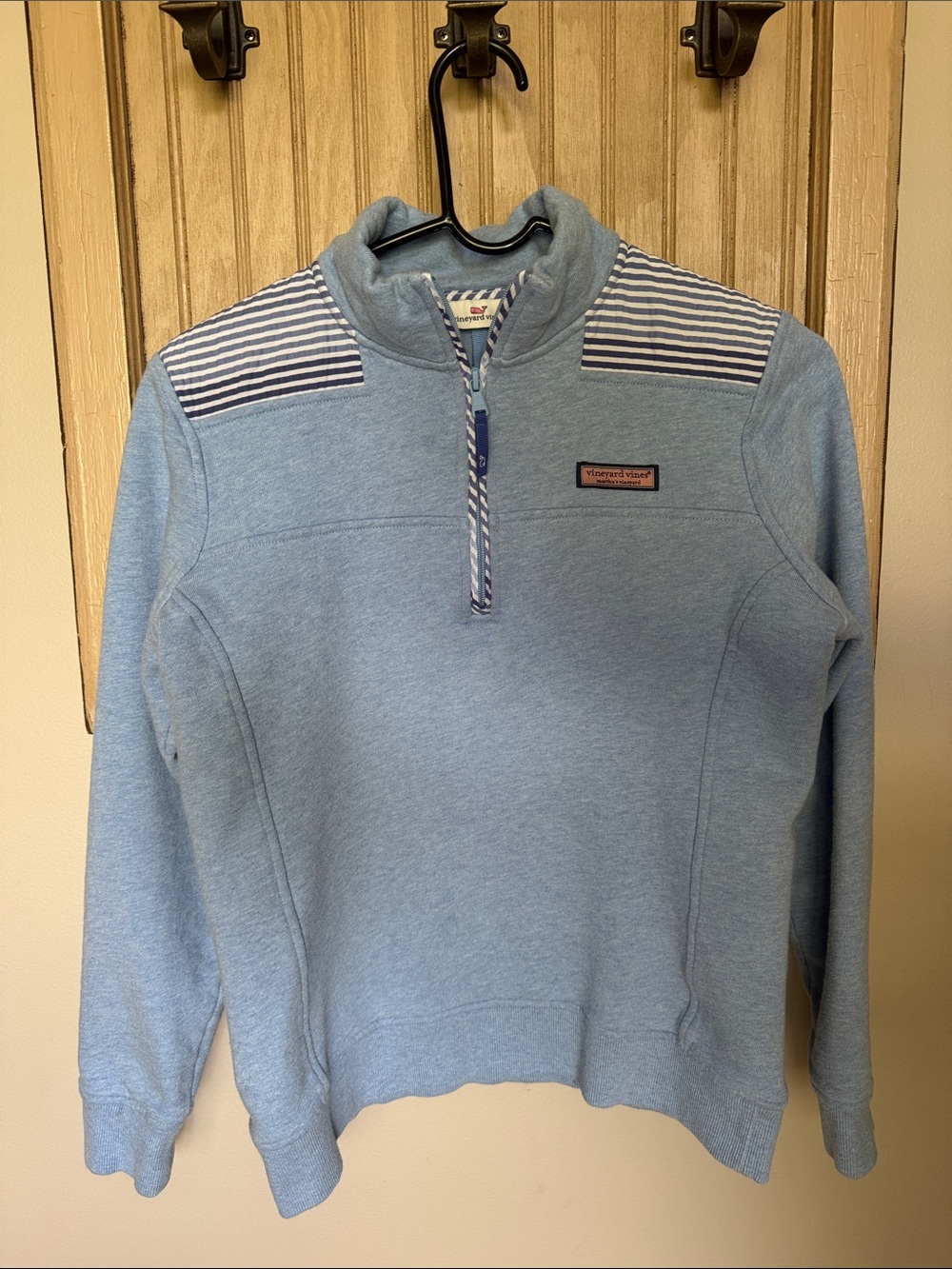Vineyard Vines Light Blue Quarter-Zip Pullover Sweater